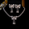 Long Fringe Necklace Two-piece Earrings Set