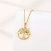 European And American Popular Ornament Lucky Tree Inlaid Zircon Necklace