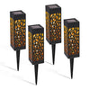 4X Solar Powered LED Garden Stake Lights Patio Yard Lawn Waterproof Outdoor