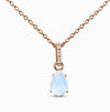 Silver Water Drop Moonstone Necklace Jewelry For Women