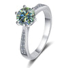 Moissanite Ring Classic Six-claw Crown S925 Sterling Silver