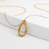 Popular Geometric Irregular Glossy Ring Snake Pendant Clavicle Chain