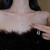 Long Fringe Necklace Two-piece Earrings Set