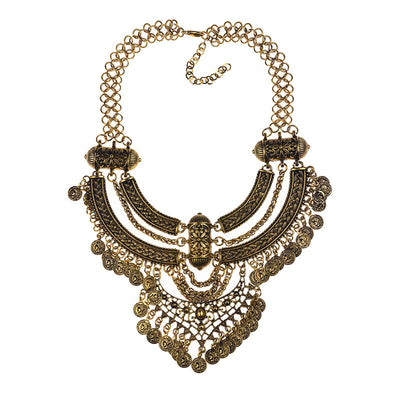 European and American big retro necklace fashion exaggerated pattern necklace