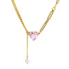 Ins Style Simple Heart-shaped Zircon Pendant Necklace