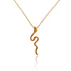Popular Geometric Irregular Glossy Ring Snake Pendant Clavicle Chain