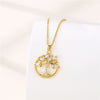 European And American Popular Ornament Lucky Tree Inlaid Zircon Necklace
