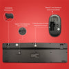 2.4GHz Wireless Keyboard And Mouse Set UK USB Dongle For PC Laptop Full-Size NEW