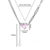 Ins Style Simple Heart-shaped Zircon Pendant Necklace