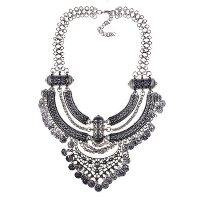 European and American big retro necklace fashion exaggerated pattern necklace