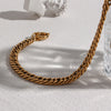 European And American Ins Affordable Luxury Fashion Temperament Clavicle Chain Ornament Stainless Steel Plated 18K Encrypted Chain Thick OT Buckle Necklace