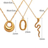 Popular Geometric Irregular Glossy Ring Snake Pendant Clavicle Chain