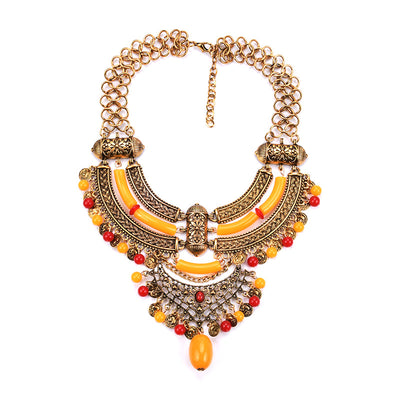 European and American big retro necklace fashion exaggerated pattern necklace
