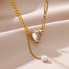 Ins Style Simple Heart-shaped Zircon Pendant Necklace